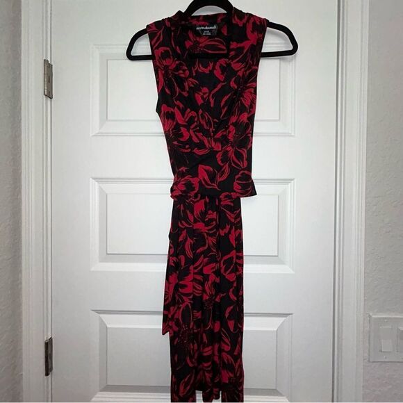 Norma Kamali Floral Print Faux Wrap Dress - Picture 5 of 10